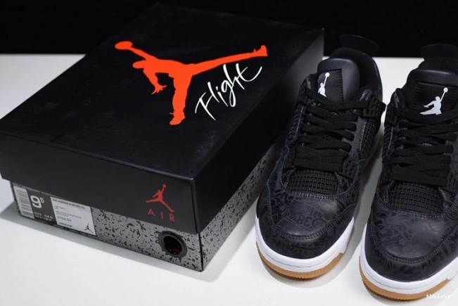 Cheap TBK Jordan CI1184-001 4 Black Air Retro Laser 0630